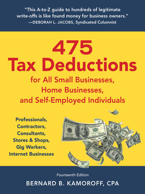 cover image of 475 Tax Deductions for All Small Businesses, Home Businesses, and Self-Employed Individuals